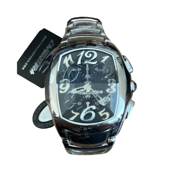 Chronotech Prisma Men's Watch 7895M 42M Stainless Steel New Battery - Picture 1 of 7